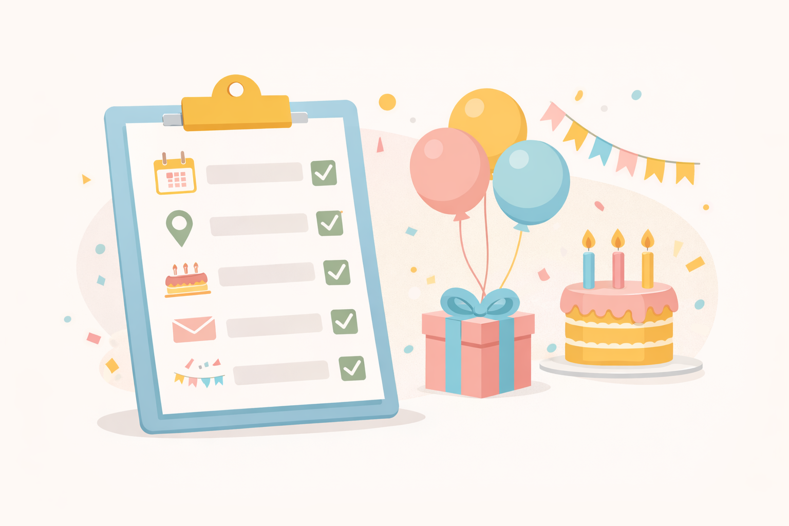 Checklist para organizar festa de aniversário